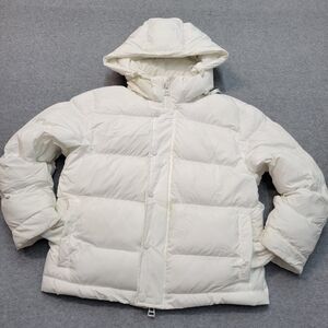 Lulu Women's Seamless Hooded Short Padded Jacket, White